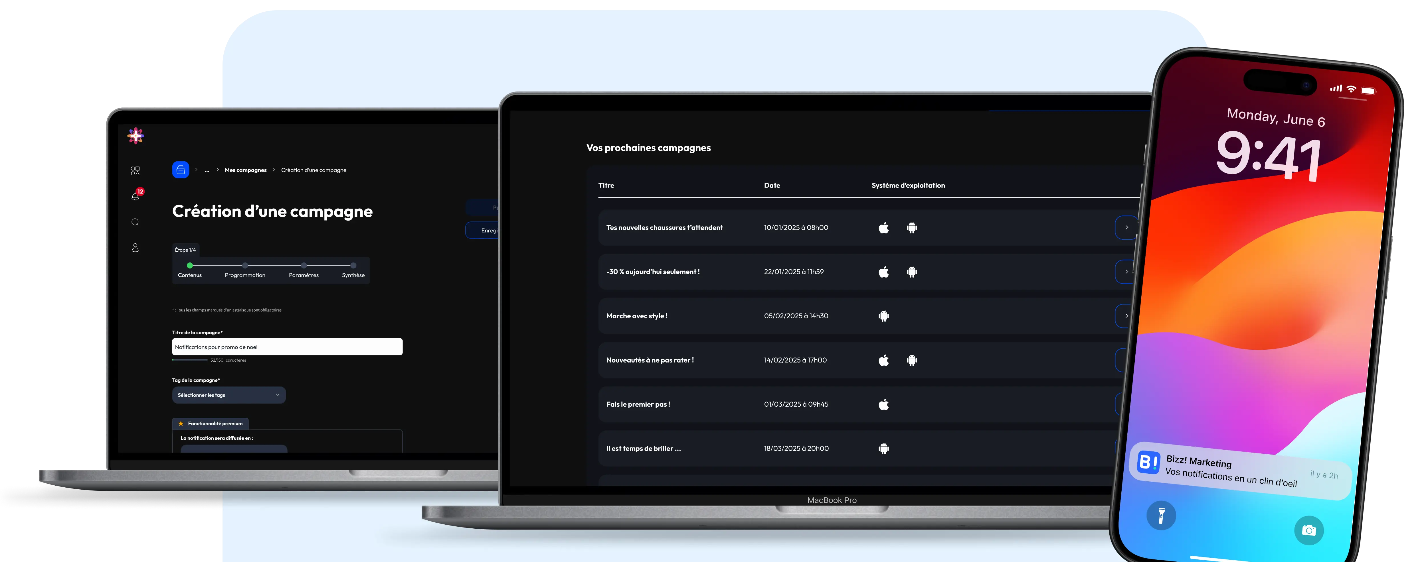Création d'une campagne depuis le panel d'administration Goodbizz