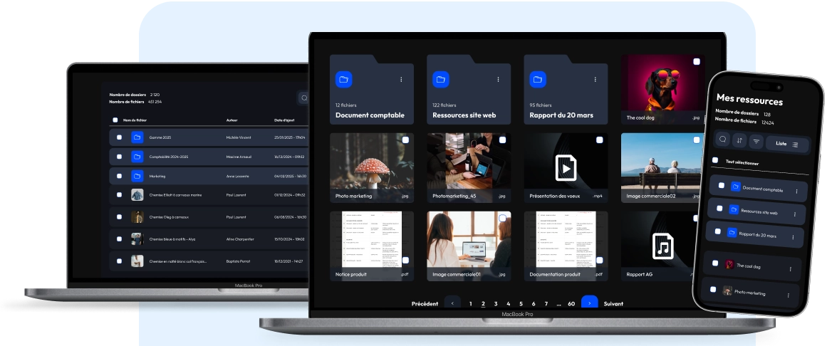 Administration de la Lib affichant tout le contenu.