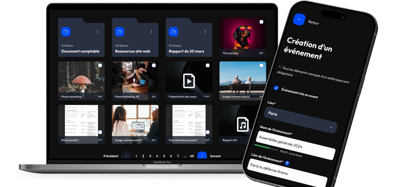Formulaire de création d'évènement