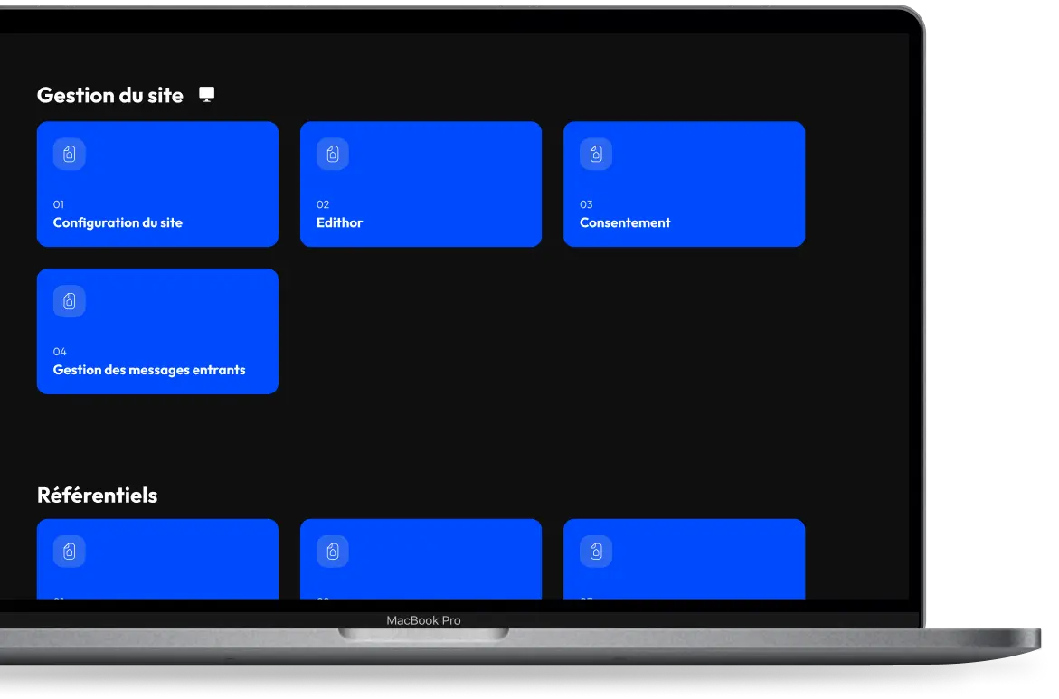 Gestionnaire du site depuis le panel Stargate